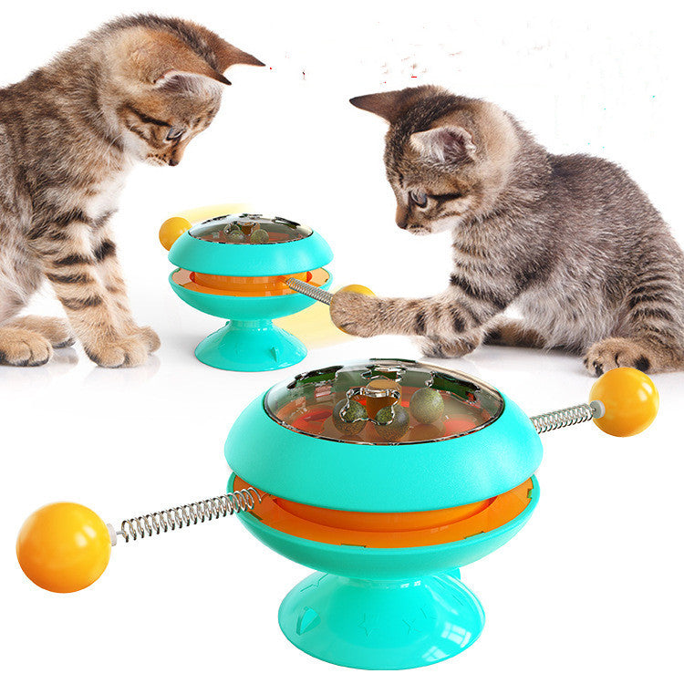 Rotatable Catnip-Infused Interactive Training Toy for Cats of All Ages