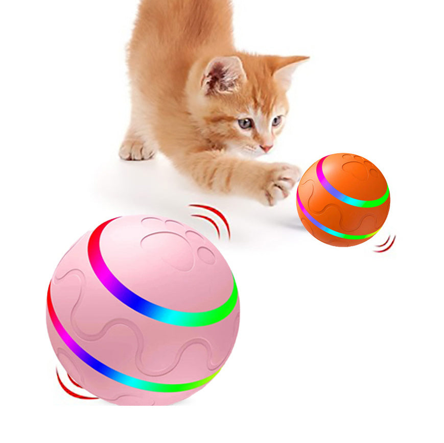 Interactive USB Pet Ball Toy with Self-Rotating Fun!
