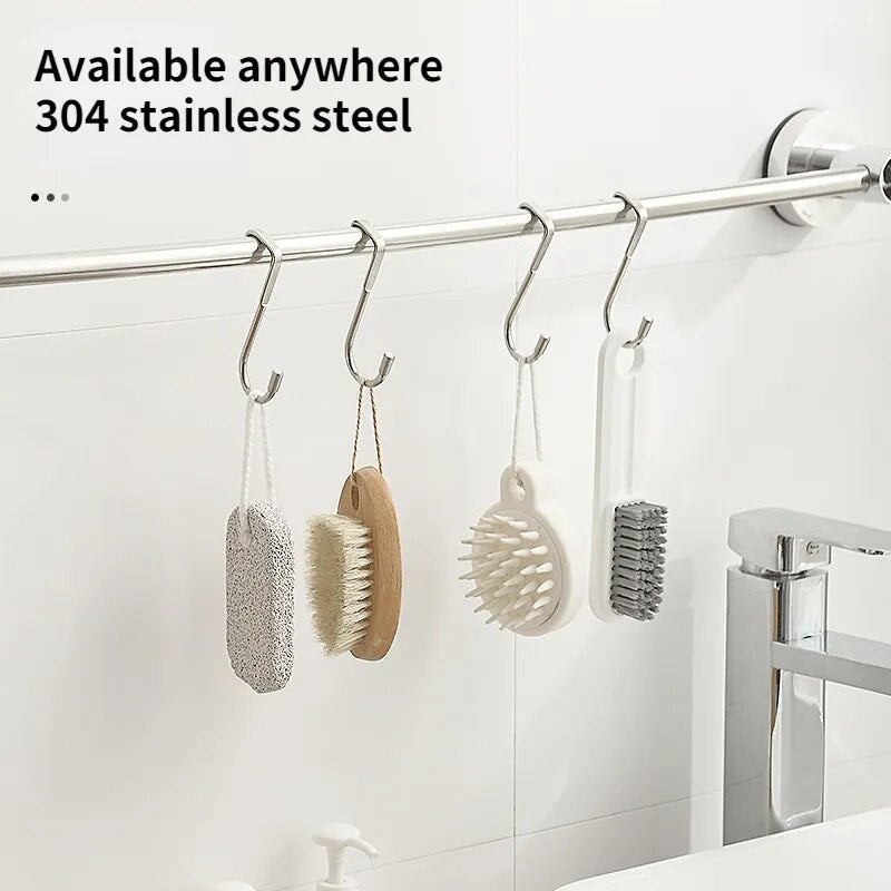 Stainless Steel Double S-Shape Storage Hook for Kitchen and Bathroom