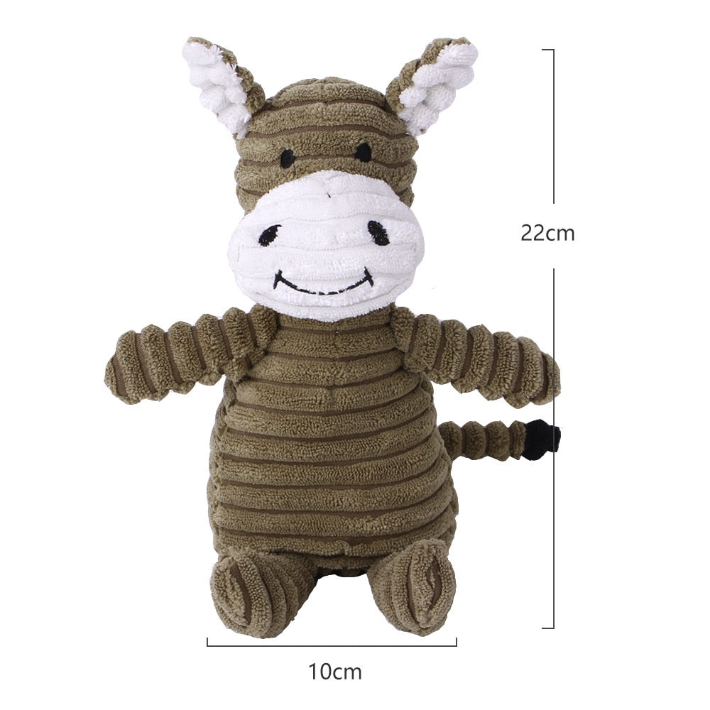 Funny Bite-Resistant Plush Dog Toys in Various Animal Shapes