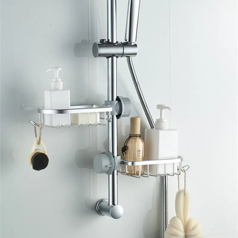 Versatile Space Aluminum Kitchen Sink Organizer for Bathroom Accessories