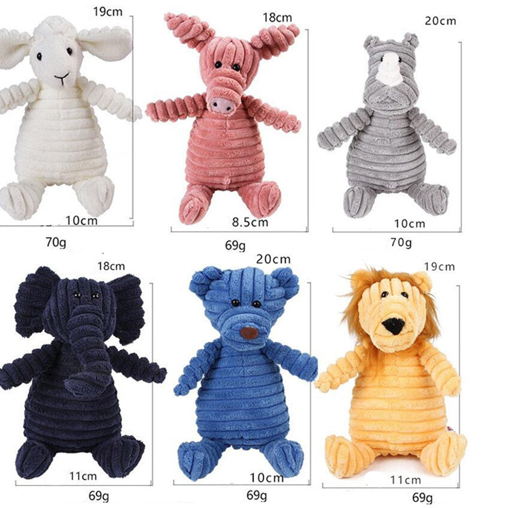 Funny Bite-Resistant Plush Dog Toys in Various Animal Shapes