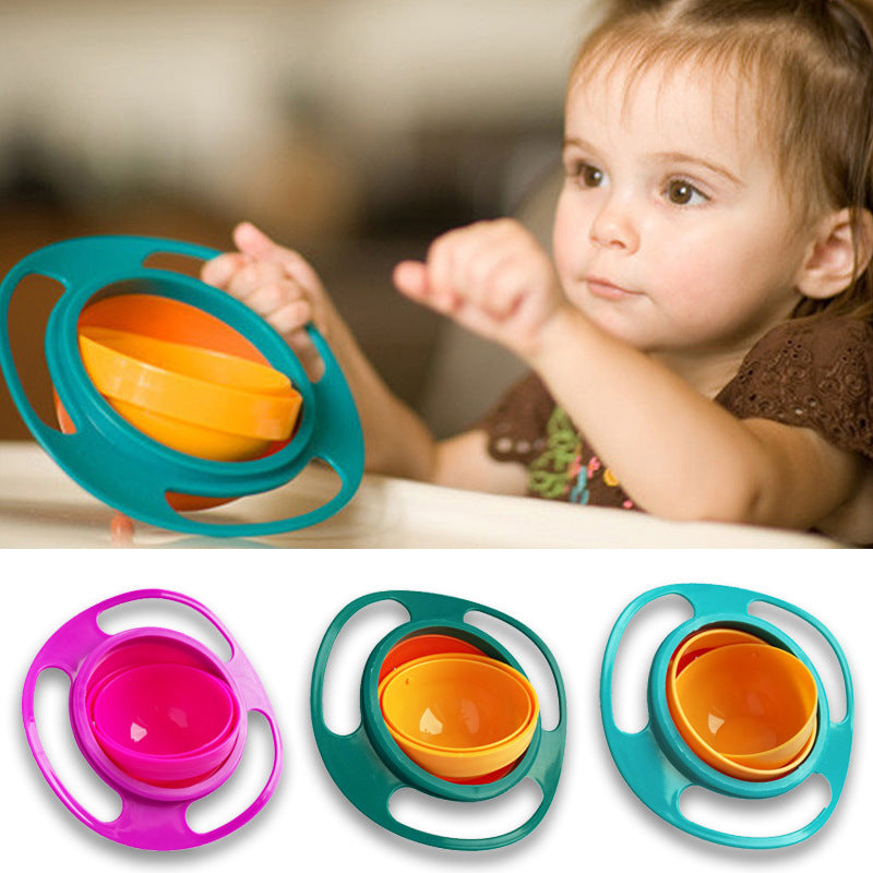360° Rotating Spill-Proof Universal Bowl – Perfect for Mess-Free Meals