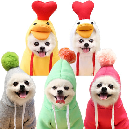 Funny Fruit-Themed Dog Hoodie for Small Friends