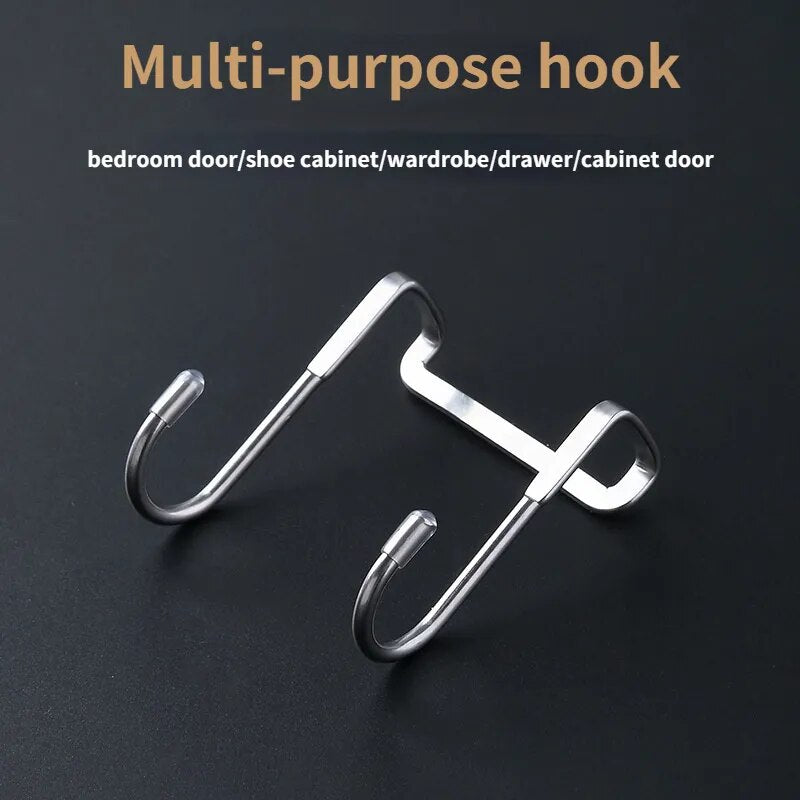 Stainless Steel Double S-Shape Storage Hook for Kitchen and Bathroom