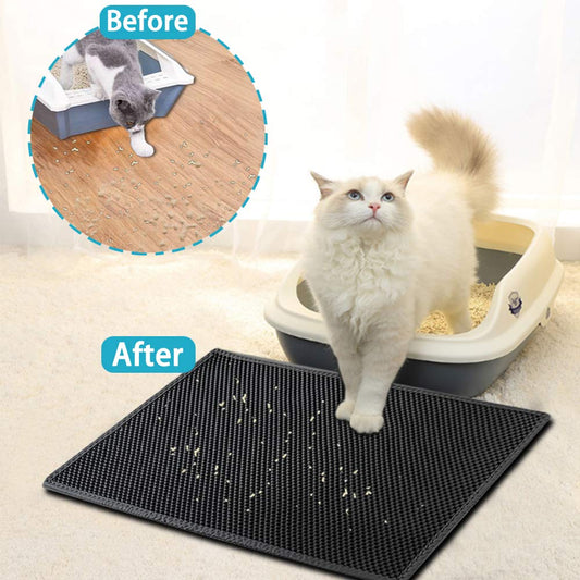 Effective Double Layer Waterproof Cat Litter Mat