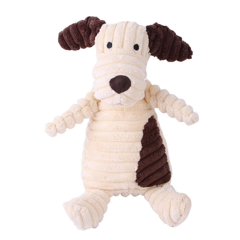 Funny Bite-Resistant Plush Dog Toys in Various Animal Shapes